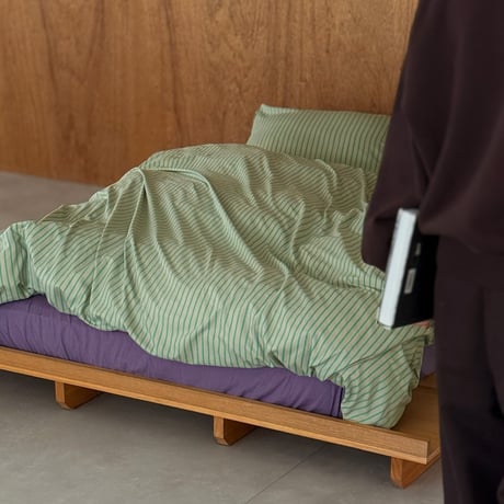 beddingsets-03138　Green×Purple Stripe Bedding Sets