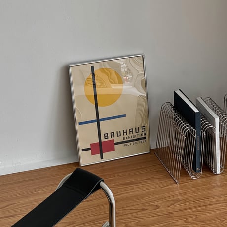 poster-03072　BAUHAUS Silver Frame Design Art Poster 50×40