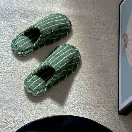 slipper-03002　Color Stripe Room Shoes Slippers