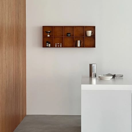 wallrack-03052　Natural Wood Wall Shelf 82×33