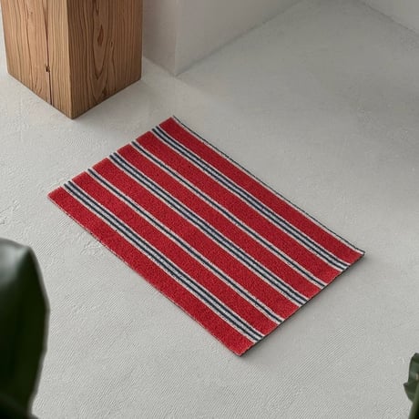 mat-03082　Multi Stripe Yellow Red Door Mat