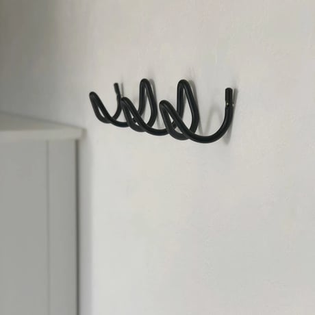 wall-03050　Loop Black 3hook Iron