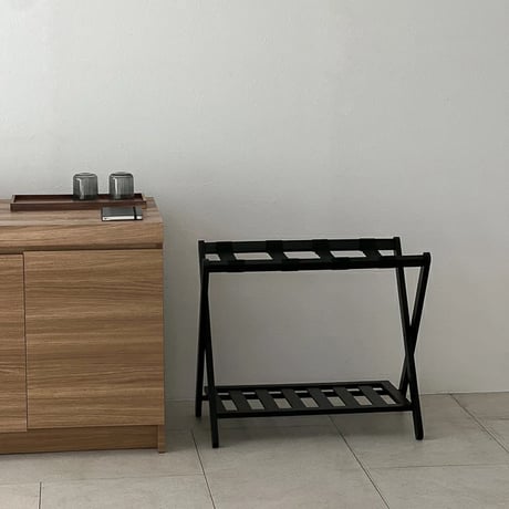 rack-03021　Black Folding Luggage Rack