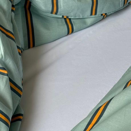 beddingsets-03038　mint×orange Thick and Thin Stripe Bedding Sets