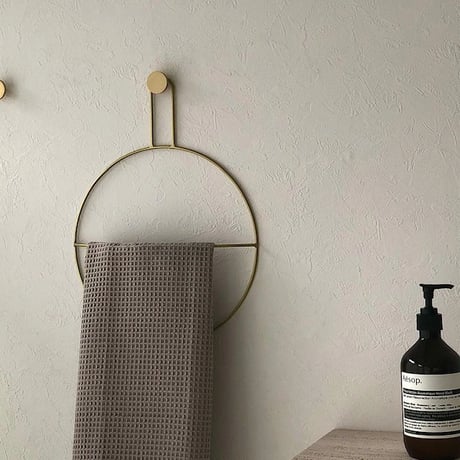 laundry-03004　Iron Hanging Towel Hanger Black Gold