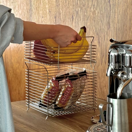 basket-03145　Stainless Stacking Basket