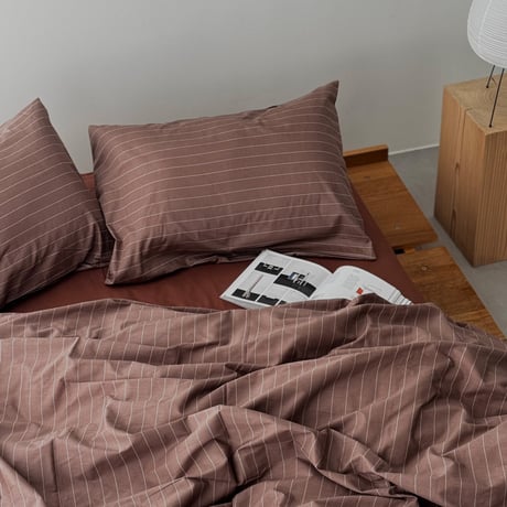 beddingsets-03096　Brown Pin Stripe Bedding Sets