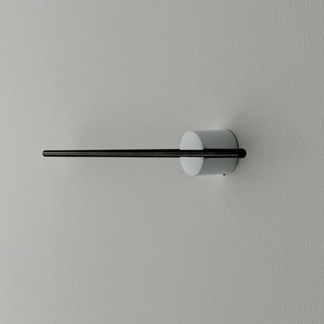 wall-03089　Black Bar×White Post Slide Towel Hanger 40cm/50cm