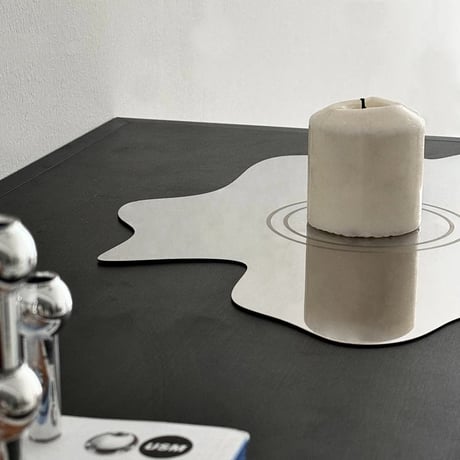 candle-03122　Melting Stainless Steel Candle Plate