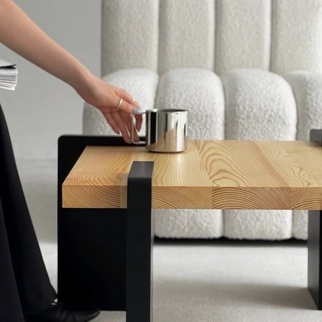 table-03201　Natural Wood Square Coffee Table 66×66