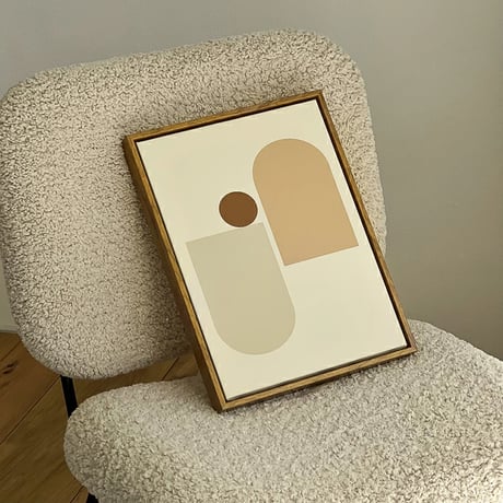 poster-03009　Pink Art Poster With Frame 40×30