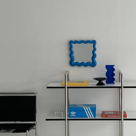 mirror-03156　Wave Color Frame Table Mirror Wall Mirror