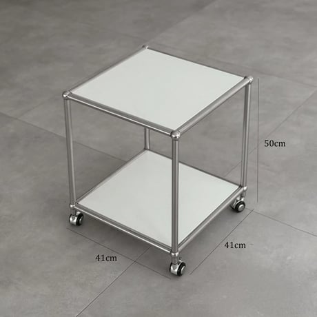 table-03186　Stainless Steel Frame Modular Side Table With Castors