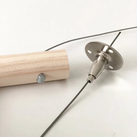 rack-03017　Wood Hanging Wire Clothes Rack