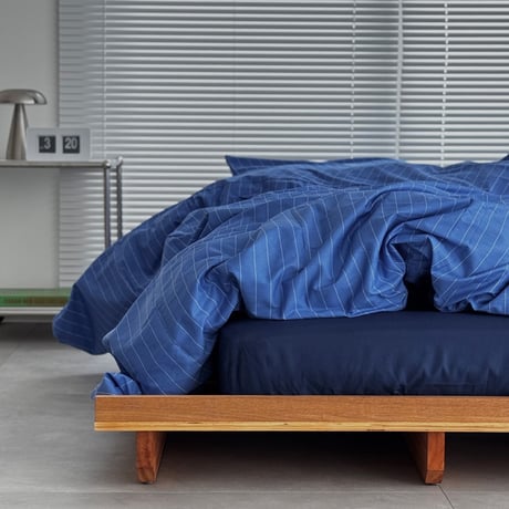 beddingsets-03095　Blue Pin Stripe Bedding Sets