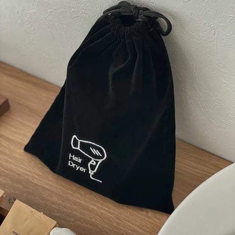 travel-03005　Made To Order Set of 10 Velour Hair Dryer Pouches