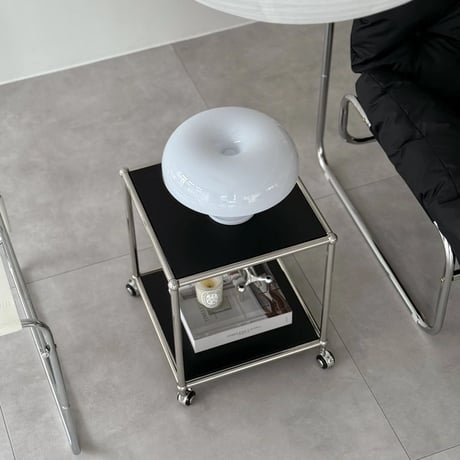 table-03186　Stainless Steel Frame Modular Side Table With Castors