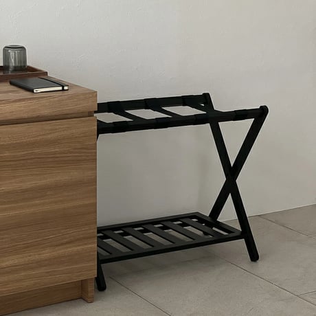 rack-03021　Black Folding Luggage Rack