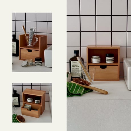 rack-03127　Natural Wood Compact Display Rack