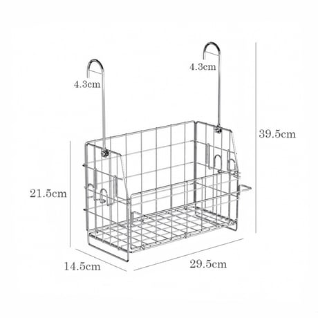 rack-03129　Stainless Steel (SUS304) Hanging Bath Rack with Hooks Foldable