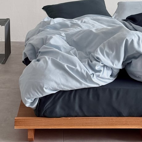 beddingsets-03164　Light blue × Navy Reversible Bedding Sets