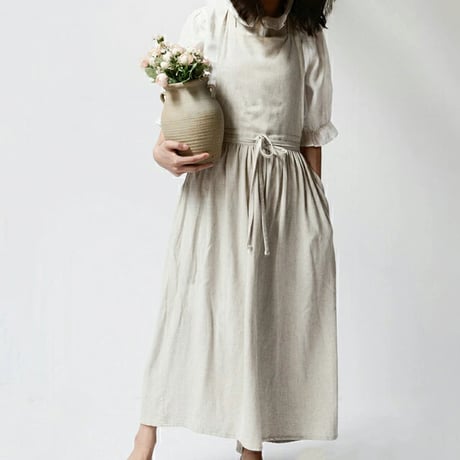 apron-03032　Long Apron Dress