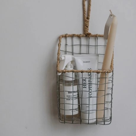 basket-03076　Square Wire Basket With Hook