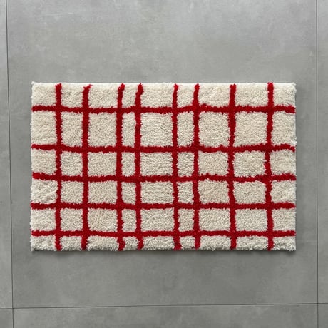 mat-03089　Grid Design Rug 50×80