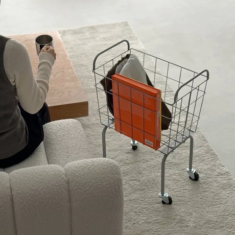 wagon-03025　Caster Leg Laundry Basket Cart