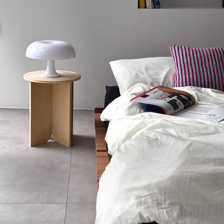 stool-03060　Natural Wood Petal Leg Stool