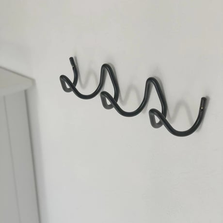 wall-03050　Loop Black 3hook Iron