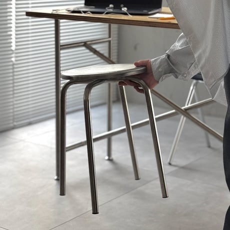 stool-03017　Stainless Steel Round Stool