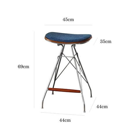 chair-03111　Fabric Seat  Wire Frame Counter Chair H69cm