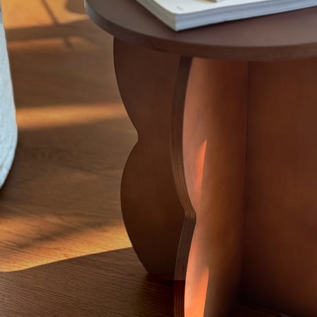 stool-03061　Natural Wood Cloud Leg Stool