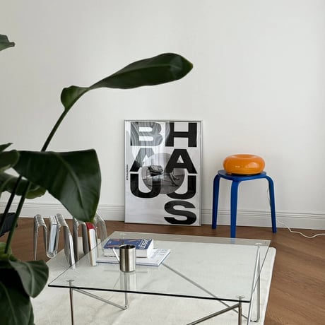 poster-03111　BAUHAUS Lettering Silver Frame Art Poster 80×60