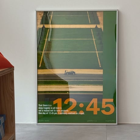 poster-03142　One day at 12:45 pm Silver Frame 70×50