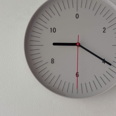 clock-03115　Red Needle Round Wall Clock Silent