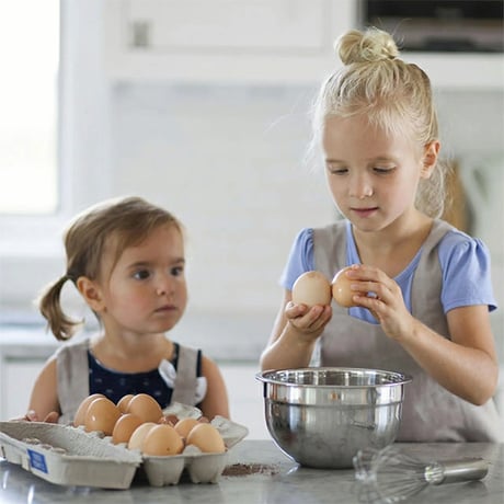 kitchen-03009　Linen Blend Back Cloth Children's Apron