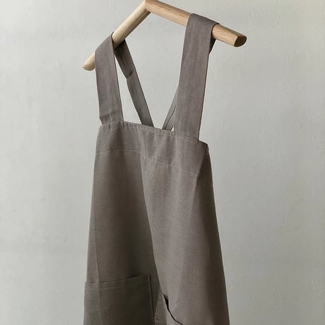 kitchen-03009　Linen Blend Back Cloth Children's Apron