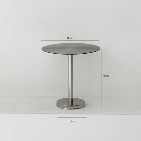 table-03183　Stainless Steel Round Mini Table