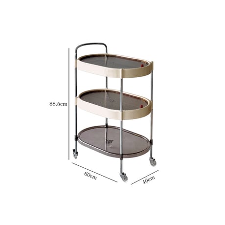 wagon-03040　Clear 3-Tier Oval Wagon