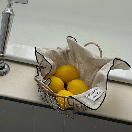 basket-03078　Round Wire Basket With Handle