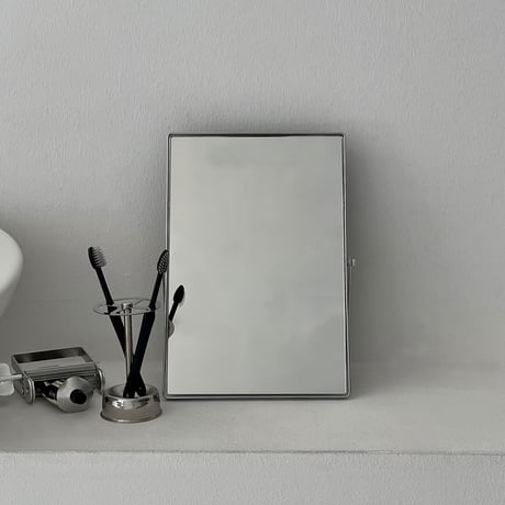mirror-03108　Stainless Steel Frame Square Table Mirror