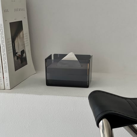 tissuebox-03051　Clear Case Wooden Tissue Case