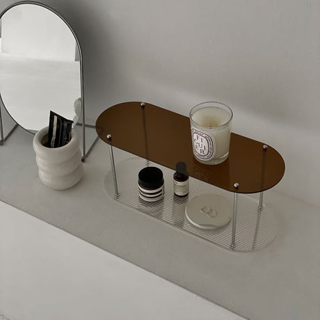 rack-03027　Ripple Acrylic 2 Tier Display Rack