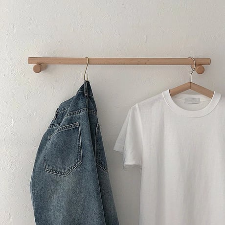 wall-03066　Wooden Hanger Bar 60cm Solid Wood