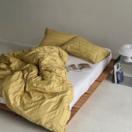 beddingsets-03041　Yellow Pencil Stripe Bedding Sets