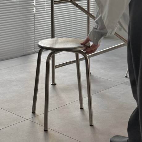 stool-03017　Stainless Steel Round Stool