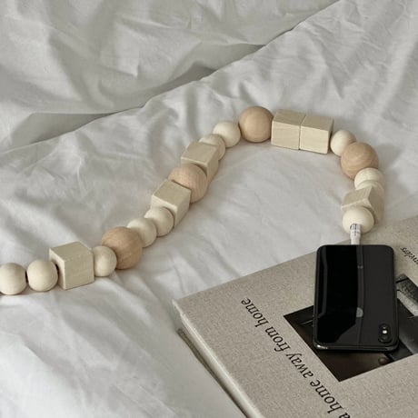 iphone-03026　Wood Parts iPhone Charging Code USB Lightning Cable
