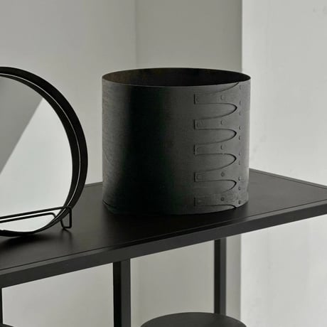 box-03051　Round Shaker Boxes Black/Set of 3